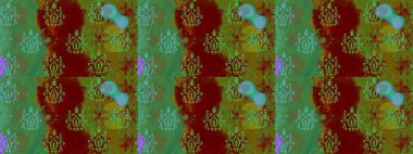 Yeşil renkli çiçekler. Düz Çiçek Elementleri Tasarımı. Renkli Yaz Temalı eskiz kalıbı. Raster illüstrasyonunda çiçek deseni çizimi.