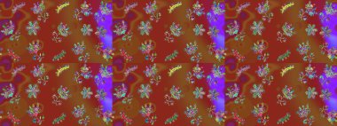 -Kahverengi, kırmızı ve mor çiçekler. Çiçek arkaplan. Çiçek kolajı. Küçük çiçekte güzel bir desen var. Doğa. Raster deseni. Çiçek bileşimi.