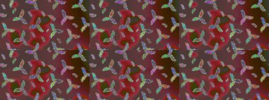 Desen snowflakes.raster Noel soyut renkli arka plan ile düşen kar tanesi. Raster illüstrasyon.