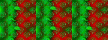 Güzel çiçek deseni. Yeşil, kırmızı ve kahverengi renkte çiçekler. Renkli Bahar Temalı Kusursuz Arkaplan. Düz Çiçek Elementleri Tasarımı.