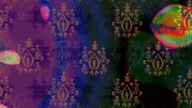 Çiçek izi. Suluboya tarzında mor renkli çiçekler. Suluboya çizim deseni.