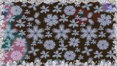 Raster illüstrasyonu. Kahverengi renklerde. Çiçek buketleriyle klasik tarzda kusursuz desen.