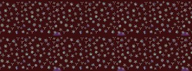 Parlak çiçekli kolaj çiçekleri kahverengi. Çiçekli zambakların eskiz geçmişi. Çiçek tasarımı için inanılmaz kolaj cennet tarzı..