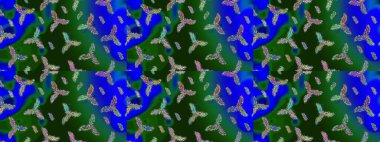 Kışın sembolü, mutlu noeller, mutlu yeni yıl kutlaması Raster illüstrasyonu. Basit bir kar tanesi. Soyut duvar kâğıdı, ambalaj dekorasyonu. Yeşil, mavi ve gri renkli şirin kar taneleri.