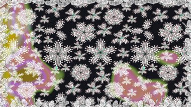 Çiçek buketleriyle klasik tarzda kusursuz desenler. Gri renklerde. Raster illüstrasyonu.