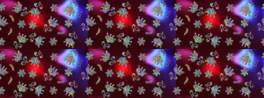 Güzel kumaş deseni. Küçük çiçekteki sevimli çiçek deseni. Raster illüstrasyonu. Güzel karalamalı çiçek deseni çiz..