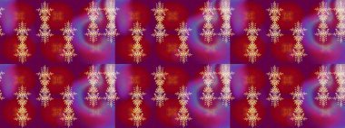 Raster illüstrasyonu. Raster Noel soyut renkli arka plan ve tatlı kar tanesi. Mor, kırmızı ve menekşe renkli kar taneleri.