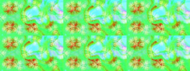 Farklı kar taneleri toplayıcısı, yeşil, mavi ve nötr renklerde kış elementleri. Raster Noel soyut renkli arkaplan ve tatlı kar tanesi.