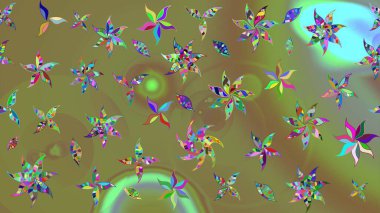 -Tarafsız çiçekler. Çiçek kolajı. Küçük çiçekte güzel bir desen var. Raster deseni. Çiçek kompozisyonu. Doğa. Çiçek arka planı.