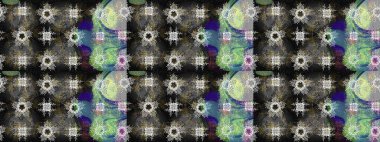 Raster illüstrasyonu. Kar tanelerinin soyut arkaplanlı Noel şablonu. Noel ve yeni yıl moda baskıları için tatil tasarımı. Gri, nötr ve yeşil kar taneleri.