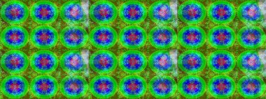 Kar taneleri koleksiyonu. Raster illüstrasyonu. Raster yeşili, mavi ve mor kar tanelerinden izole edilmiş. Güzel kış süsleri..