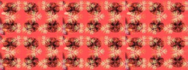 Raster illüstrasyonu. Noel pembesi, turuncu ve kahverengiler. Sihirli pembe, turuncu ve kahverengi tatil soyut arka plan yıldız ve düşen kar taneleri.