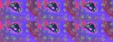 Düşen Noel stili kar taneleri. Rengarenk bir arka planda güzel mor ve mor kar taneleri. Kar taneleri, kar yağışı. Görüntü.