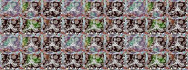 Ev dekorasyonu. Paisley baskı el çizilmiş elemanları. Fantezi çiçekler, doğal duvar kağıdı, çiçek dekorasyon kıvırcık illüstrasyon ile Dikişsiz desen.