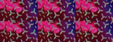 Raster illüstrasyonu. Renkli arka planda izole edilmiş kar tanelerinin düz tasarımı. Kar taneleri deseni. Kar taneleri arka planda. Kar tanesi süslemeli desen.