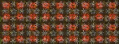 Raster illüstrasyonu. Kahverengi, gri ve mor renkli kar taneleri. Renkli arka planda izole tatlı kar taneleri.