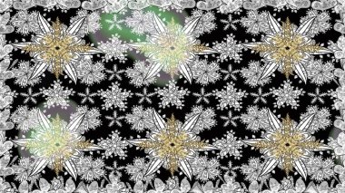 Renkli Yaz Temalı Kusursuz Arkaplan. Düz Çiçek Elementleri Tasarımı. Çiçekli kusursuz retro desen. Gri renkli çiçekler.