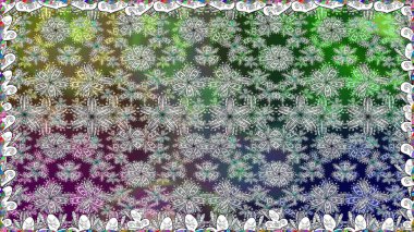 Raster illüstrasyonu. Asya tekstil tarzında. Raster illüstrasyonu. Gri renkli çiçekler. Kusursuz çiçek deseni.