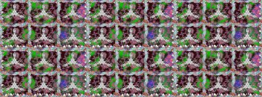 Çiçekli, suluboya desenli kusursuz çiçek deseni. Renkli Bahar Temalı Kusursuz Arkaplan. Kahverengi renkli çiçekler. Raster illüstrasyonu. Düz Çiçek Elementleri Tasarımı.