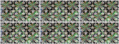 Raster Hip kumaş deseni. Kusursuz Vintage Çiçek Deseni.