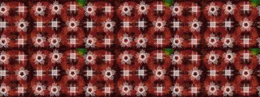 Kış kar taneleri, raster arka plan. Yüzey için tekrarlanan doku, ambalaj kağıdı, kahverengi, kırmızı ve nötr renkler üzerine kar tanesi.