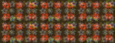 Küçük çiçekteki sevimli çiçek deseni. Kahverengi renkte çiçekler.