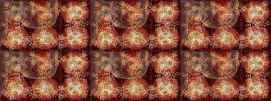 Kahverengi, kırmızı ve bej renklerde şirin soyut kar taneleri raster tasarımı. Yeni yıl kar tanesi. Düz kar karalama ikonları, kar taneleri silueti Noel afişi için, kartlar.