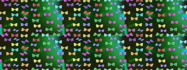 Yeşil soyut arka planda gece kelebekleri. Kumaş, tekstil, baskı ve davetiye. Robot resim. Raster illüstrasyonu.