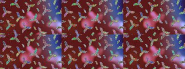 Kar tanesi süsleme deseni. Kar taneleri arka planda. Arkaplanda soyut kar taneleri olan düz tasarım. Raster illüstrasyonu. Kar taneleri deseni.