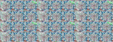 Tarafsız renklerde şirin bir çiçek deseni. Raster Modaya uygun kumaş deseni. Düz Çiçek Elementleri Tasarımı. Renkli Bahar Teması Kusursuz Arkaplan.