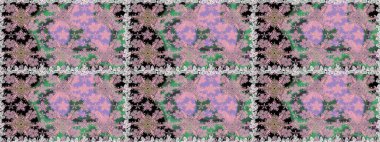 Raster illüstrasyonunda kusursuz çiçek deseni. Tarafsız renklerde çiçekler. Renkli Bahar Temalı Kusursuz Arkaplan. Düz Çiçek Elementleri Tasarımı.