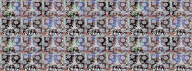 Çiçeksiz desenlerin resmi. Vadinin gri renkli çiçekleri.