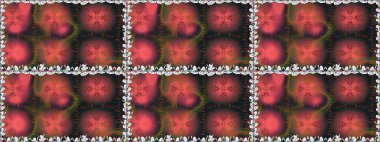 Çiçekli, suluboya desenli kusursuz çiçek deseni. Düz Çiçek Elementleri Tasarımı. Renkli Bahar Temalı Kusursuz Arkaplan. Kahverengi renkli çiçekler. Raster illüstrasyonu.