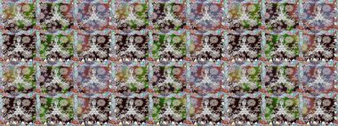 Tropik, dikişsiz çiçek deseni. Tarafsız renklerde çiçekler. Raster illüstrasyonu.