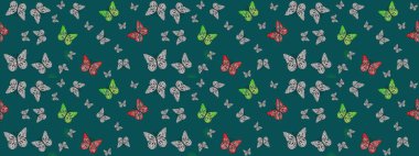 Renk çizimi kalıbı. Mavi arka planda el çizimi. Tekrarlanan karalamalar. Mistik, semboller..