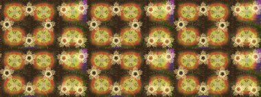 Kahverengi, yeşil ve gri renkler üzerine şirin soyut kar tanesi raster tasarımı. Düz kar karalama ikonları, yılbaşı afişi için kar taneleri silueti, kartlar. Yeni yıl kar tanesi.