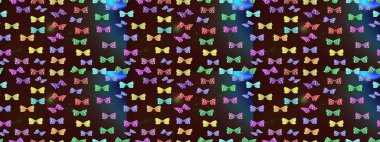 Elle çizilmiş illüstrasyon. Bahar ve yaz tasarımı için renkli bir arkaplan. Kelebekli çizim şekli. Raster renklendirilmiş sonsuz doku.