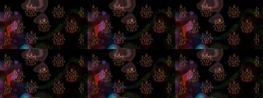 Siyah renkli çiçekler. Sevimli çiçek raster deseni. Renkli Bahar Teması eskiz kalıbı. Düz Çiçek Elementleri Tasarımı.