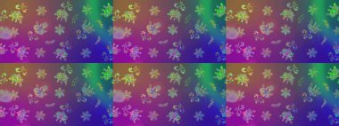 Çiçekli güzel suluboya desen. Raster illüstrasyonu. Mor renklerde.