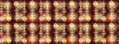 Kar tanelerinin soyut arkaplanlı Noel arkaplanı. Kahverengi, nötr ve sarı kar taneleri. Noel için tatil tasarımı, yeni yıl moda baskıları. Güzel tasarım. Raster illüstrasyonu.