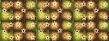 Bokeh yeşili, tarafsız, kahverengimsi ve kar taneli dekoratif Noel arkaplanı. Raster illüstrasyonu.