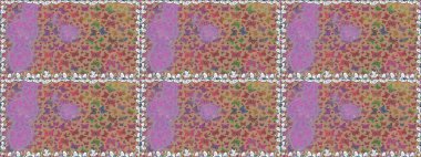 Paketleme, kağıt ve kumaş için uygun. Renkli folklorlu, kelebekli kusursuz desen. Bej arka planda renkli kelebekler.