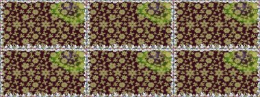 Vadinin çiçekleri kahverengi renklerde. Kusursuz bir arka plan modeli. Suluboya, elle çizilmiş. Raster - stok.