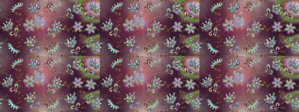 Küçük ölçekli çiçek basit şirin desende. Üretim, duvar kağıdı, baskı, hediye paketi ve scrapbooking Tekstil veya kitap için çiçek sorunsuz arka plan kapsar. Raster illüstrasyon.