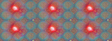 Küçük çiçekli kusursuz yay deseni. Raster illüstrasyonu. Suluboya tarzında nötr, mavi ve pembe renklerde.