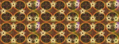 Güzel dekorasyon. Raster illüstrasyon kar taneleri. Kışın sembolü. Kahverengi, turuncu ve sarı renkli suluboya kar taneleri.