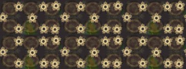 Renkli kar taneleri Raster çizimi. Raster grisi, kahverengi ve yeşil kar tanelerinden izole edilmiş. Güzel kış süsleri..