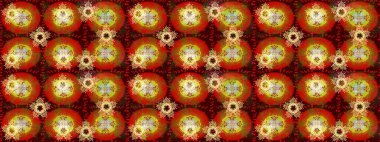 Noel tasarımı için. Kahverengi, kırmızı ve sarı ikon silueti. Raster illüstrasyonu. Kutlamanın sembolü. Kar tanesi kışı kahverengi, kırmızı ve sarı renklerde izole edilir. Yeni yıl işareti.