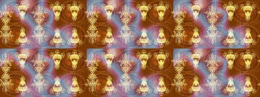 Raster illüstrasyonu. Kar tanesi süsleme deseni. Kar taneleri deseni. Arkaplanda soyut kar taneleri olan düz tasarım. Kar taneleri arkaplanı.