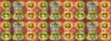 Farklı kar taneleri toplayıcısı, kahverengi, turuncu ve yeşil renklerde kış elementleri. Raster Noel soyut renkli arkaplan ve tatlı kar tanesi.